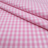 Tessuto Cotone POPELINE H 150 cm - QUADRO ROSA