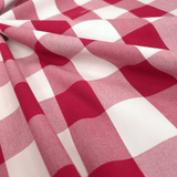 Tessuto Misto Cotone H 300 cm - QUADRO BORDEAUX