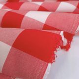 Tessuto Misto Cotone H 300 cm - QUADRO ROSSO