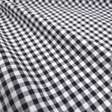 Tessuto Misto Cotone H 300 cm - QUADRETTO NERO