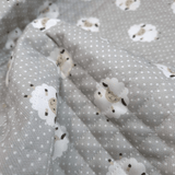 Trapuntato in piquet millerighe double face H 150 cm - PECORELLE GRIGIE