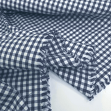 Tessuto Misto Cotone H 300 cm - QUADRETTO BLU