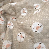 Trapuntato in piquet millerighe double face H 150 cm - PECORELLE BEIGE