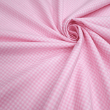 Tessuto Cotone POPELINE H 150 cm - QUADRETTO ROSA