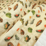 Trapuntato in piquet millerighe double face H 150 cm - SOGNI TRA LE FOGLIE