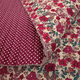 Trapuntato in tela di cotone double face H 140 cm - FIORELLINI