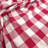 Tessuto Misto Cotone H 300 cm - QUADRO BORDEAUX