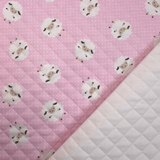 Trapuntato in piquet millerighe double face H 150 cm - PECORELLE ROSA