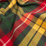 Cotone Percalle H 300 cm - QUADRO GIALLO/ROSSO/VERDE