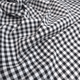Tessuto Misto Cotone H 300 cm - QUADRETTO NERO