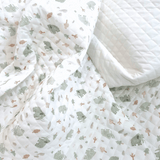 Trapuntato in piquet millerighe double face H 150 cm - BABY MAMMUT VERDE