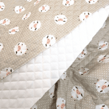 Trapuntato in piquet millerighe double face H 150 cm - PECORELLE BEIGE