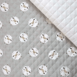 Trapuntato in piquet millerighe double face H 150 cm - PECORELLE GRIGIE