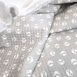 Trapuntato in piquet millerighe double face H 150 cm - PECORELLE GRIGIE