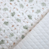 Trapuntato in piquet millerighe double face H 150 cm - BABY MAMMUT VERDE