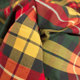 Cotone Percalle H 300 cm - QUADRO GIALLO/ROSSO/VERDE