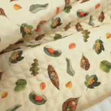 Trapuntato in piquet millerighe double face H 150 cm - SOGNI TRA LE FOGLIE