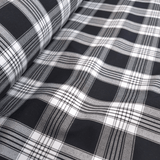 Tessuto Misto Cotone H 300 cm - QUADRO SCOZZESE NERO