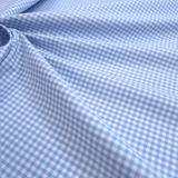 Tessuto Cotone POPELINE H 150 cm - QUADRETTO CIELO