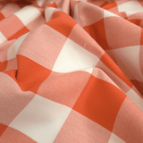 Tessuto Misto Cotone H 300 cm - QUADRO ARANCIO