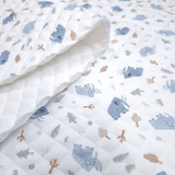 Trapuntato in piquet millerighe double face H 150 cm - BABY MAMMUT AZZURRO