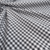 Tessuto Misto Cotone H 300 cm - QUADRETTO NERO