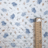 Trapuntato in piquet millerighe double face H 150 cm - BABY MAMMUT AZZURRO