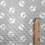 Trapuntato in piquet millerighe double face H 150 cm - PECORELLE GRIGIE