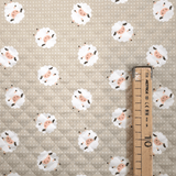 Trapuntato in piquet millerighe double face H 150 cm - PECORELLE BEIGE