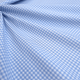 Tessuto Cotone POPELINE H 150 cm - QUADRETTO CIELO