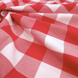 Tessuto Misto Cotone H 300 cm - QUADRO ROSSO