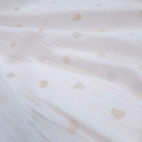 Mousseline imprimée - PLUMES/TERRE CUITE H 140 cm