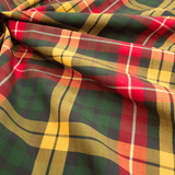 Cotone Percalle H 300 cm - QUADRO GIALLO/ROSSO/VERDE