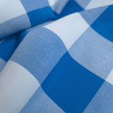 Tessuto Misto Cotone H 300 cm - QUADRO BLU COBALTO