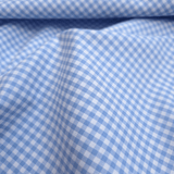 Tessuto Cotone POPELINE H 150 cm - QUADRETTO CIELO