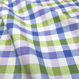 Cotone Fondo Panama H 280 cm - QUADRO LILLA/VERDE/BLU