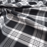 Tessuto Misto Cotone H 300 cm - QUADRO SCOZZESE NERO