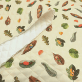 Trapuntato in piquet millerighe double face H 150 cm - SOGNI TRA LE FOGLIE