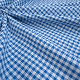 Tessuto Misto Cotone H 300 cm - QUADRETTO BLU COBALTO