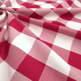 Tessuto Misto Cotone H 300 cm - QUADRO BORDEAUX