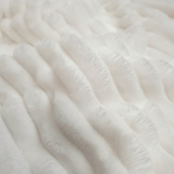 Fausse fourrure côtelée H 140 cm - CRÈME