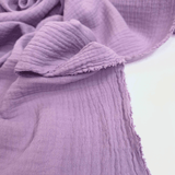 Mussola di Cotone Doppia Garza H 140 cm - LILLA