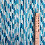 Cotone Americano H 110 cm - BASTONCINI AZZURRI E ROSA