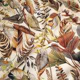 Velluto Digital H 140 cm - FOGLIE TROPICALI VARIANTE TABACCO