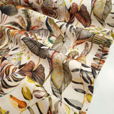 Velluto Digital H 140 cm - FOGLIE TROPICALI VARIANTE TABACCO