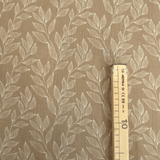 Mousseline imprimée - PLUMES/TERRE CUITE H 140 cm