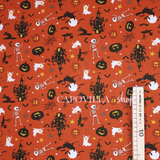 Cotone Halloween H 145 cm - SCHELETRI IN FESTA
