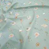 Tessuto Impermeabile H 145 cm - ELEFANTINI/MENTA