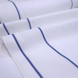 Tessuto per Asciugapiatti Doppio Bordo Aida H 60 cm - BIANCO RIGHETTA BLU