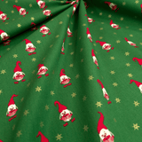 Cotone Natale H 140 cm - GNOMI E NEVE DORATA/VERDE